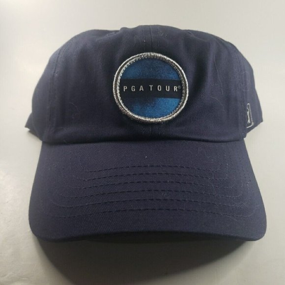 PGA TOUR Apparel Metallic Embroidery Golf Cap, Cotton, Tall, Blue - Picture 1 of 5